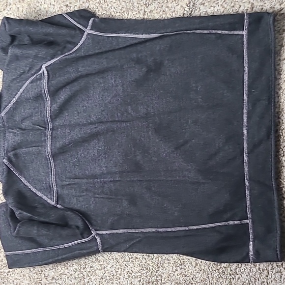 Tommy Bahama Gray Zip Up Sweater with Contrast Stitching - Picture 4 of 9